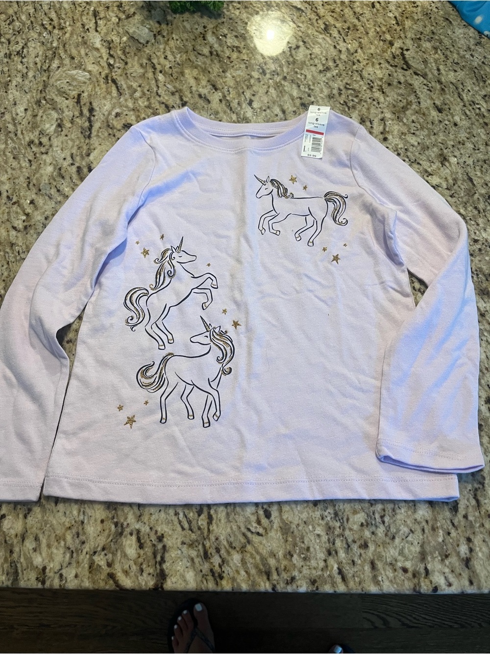 jumping beans Light Purple Unicorn Long-Sleeve Tee